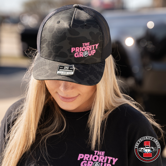 Priority Group Black Camo Hat
